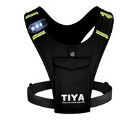 TIYA Supporto per telefono da corsa, impermeabile, compatibile con touchscreen, anti-rimbalzo, riflettente, ultraleggero, accessorio da corsa per uomini e donne, Nero/Giallo, Taglia unica, Gilet da