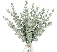 Tiyard 18pcs Eucalyptus Stems Artificial Eucalyptus Leaves Stems Artificial Fake Flowers for Home Office Flowers Bouquet Centerpiece Wedding Decoration Christmas Decor 2025
