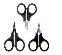 tiyiyok 3 pezzi forbici da pesca in acciaio inox, forbici piccole, forbici per fili, accessori da pesca, forbici da pesca per corda intrecciata, lenza da pesca monofilo, cucito, ricamo