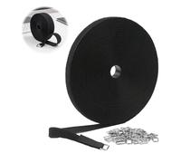 tiyiyok Fascette Plastica Riutilizzabili, 10 m x 25 mm, con Chiusura a Strappo, 50 Fibbie Incluse, Perfette per Cable Management e Raccogli Cavi, Regolabili, Fascette da Tagliare su Misura