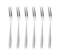 tiyiyok Set Posate Acciaio Inox 6 Pezzi, Forchette Acciaio Inox 13cm per Lumache, Crostacei e Forchettine da Dolce, Forchettine Aperitivo Riutilizzabili Ideali per Torte, Formaggio e Frutta