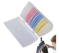 Tiza de Tela | Juego de tizas de sastre Triangular | Marcadores de Tela borrables coloridos para costura y costura | Herramienta esencial para marcar ropa Con caja