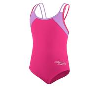 TIZAX Costume da Bagno Intero per Bambina e Ragazze Cinghie Incrociate Solide Rashguard UPF 50+ Asciugatura Rapida Rosa 11-12 Anni