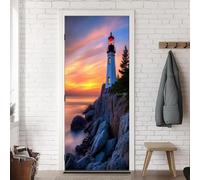 Tizhweqo Adesivi per Porte Interne Barca a Vela Adesivo Porta 3D Barca a Vela Murale Decorazione da Parete Poster per Soggiorno Camera da Letto Autoadesiva Carta da Parati 80x200 4484a