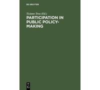 Tiziano Treu Participation in Public Policy-Making (Copertina rigida)