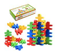 Tizund Blocchi di Equilibrio Lilliputian impilabili, bei volti sorridenti e Giocattoli in Legno per Animali - Montessori Gioco educativo di Equilibrio per Bambini sopra i 3 Anni