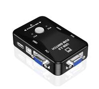 Tizuqe Durability USB2.0 KVM Switcher con risoluzione VGA 1080P per uso versatile Meccanismo di commutazione intelligente Cavo Switcher