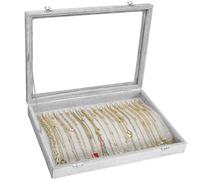 Tizuqe Vassoio espositore per gioielli composito facile da trasportare per i venditori Copertura multiuso in velluto antiscivolo Caratteristica elegante vassoio