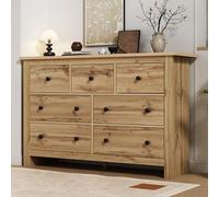 TIZZ Armadietto da sala da pranzo moderno minimalista, grande capacità, buffet con 7 cassetti, in legno, per ingresso, cucina, sala da pranzo, soggiorno