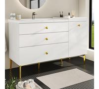 TIZZ Armadietto per lavabo, mobiletto per bagno/ingresso/corridoio, armadio da bagno con lavandino, mobili da bagno, 120 x 47,5 x 80 cm, stile moderno