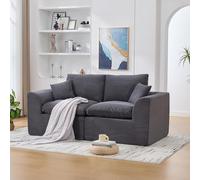 TIZZ Divano in tessuto minimalista, a due posti, moderno, per soggiorno, morbido e confortevole, completo di cuscino, divano per il tempo libero, stile nordico, soggiorno, camera da letto