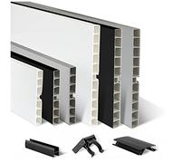 TJ battiscopa in pvc 150 x 13 mm bianco lucido / 4,5 m battiscopa PVC di alta qualità/zoccolo cucina come rifinitura per mobili da cucina con labbro di tenuta incluso