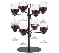 TJ.MOREE Bevande Torre per 8 bicchieri - Aperol Tree da portata per cocktail - Regalo di compleanno per donne, Aperol, aperitivo rosa, supporto per alberi da cocktail, torre di champagne (nero)