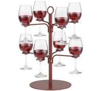 TJ.MOREE Drinks Tower per 8 bicchieri - Aperol Tree, albero porta cocktail - regalo di compleanno per donne, regalo Aperol, aperitivo Sarti Rosa, supporto per albero cocktail, torre champagne