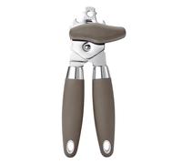 TJ POP Apriscatole, apriscatole manuale ad alte prestazioni con bordo liscio, lama affilata in acciaio inox, buone maniglie morbide, impugnatura antiscivolo, marrone