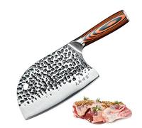 TJ POP Mannaia Coltello da Chef Cinese, Coltello da Cucina Professionale 16.5cm, Coltello per Carne Affilato con Design Full Tang, Lama in Acciaio 50Cr15 Spessore 3mm, TJ SEGA Serie TC19074