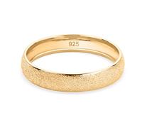 TJC Anello a fascia in argento Sterling sabbiato per donne e uomini, diamante simile a scintilla, argento 925 stampato e placcato oro giallo, anello impilabile, anello di promessa, anello nuziale
