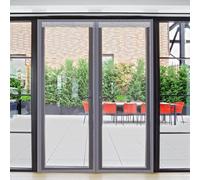 TJDWPRRD Copertura Porta Schermo Magnetica Tende per Porte Trasparenti Resistenti per Porta D'ingresso Scorrevole Patio Chiusura Automatica Apertura Reversibile Lato Sinistro Destro,A,170x200cm