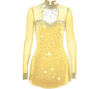 TJDWPRRD Gonna da Pattinaggio Artistico per Bambine Abito da Concorrenza di Pattinaggio sul Ghiaccio Fatto a Mano Body da Ginnastica Ritmica Vestito Pattinaggio di Danza Balletto,F,15_16Years