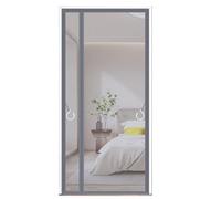 TJDWPRRD Porta dello Schermo Magnetico Reversibile Porte Frontali della Cucina Mesh a Mani Libere a Mani Libere Partizione All'aperto Netto Balcone del Patio Tenda delle Porte,Grigio,51.18x82.68in