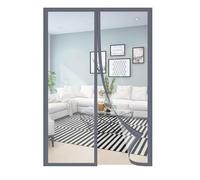 TJDWPRRD Tenda per Porta Isolata Trasparente,Apertura Reversibile Lato Sinistro O Destro Porta con Chiusura Automatica per La Cucina della Camera da Letto Tende a Pannello Esterni,A,80x210cm