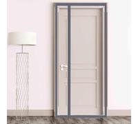TJDWPRRD Tenda Porta Isolante Trasparente,Apertura Reversibile a Sinistra o a Destra Zanzariera Magnetica per Veranda Balcone Copertura Divisoria a Mani Libere Facile da Installare,A,80x200cm