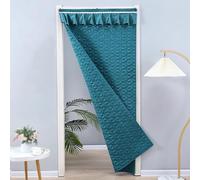 TJDWPRRD Tende da Ingresso per Terrazza Balcone Tenda Invernale Termica Isolante Tenda Divisoria in Cotone Tinta Unita per Cucina Camera da Letto Autosigillante Facile da Installare,Verde,95x190cm