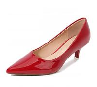 TJHRJTY Scarpe con Tacco Donna Wome Shoes On Heels Elegant Medium High Heeled Ladies Pointed Toe 5cm Fashion Pumps for Woman Office Black Red(Rouge,43 EU)