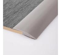 TJKK Striscia di transizione autoadesiva per moquette e piastrelle, in PVC, impermeabile, soglia della porta tra 3-5 mm di altezza, modanatura dei bordi del pavimento in laminato, colore grigio, 3 m