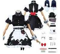 Tjlmomo Anime Ellen Joe Cosplay Costume con parrucca Vestito Gioco Cosplay Adulti Jane Doe Uniforme Completo Set Halloween Festa Carnevale Dress Up Suit per Donne Ragazze