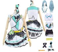 Tjlmomo Anime Hinomori Shizuku Blue Cosplay Costume con parrucca Vestito Gioco Project Sekai Colourful Stage Cosplay Adulti Emu Otori Uniforme Set Halloween Festa Carnevale Dress Up Suit per Donne