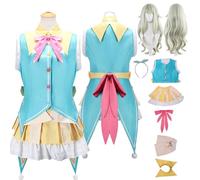 Tjlmomo Anime Nene Kusanagi Cosplay Costume con parrucca Vestito Gioco Project Sekai Colourful Stage Cosplay Adulti Ena Shinonome Uniforme Set Halloween Festa Carnevale Dress Up Suit per Donne (S)