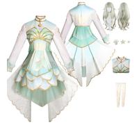 Tjlmomo Anime Nene Kusanagi Green Cosplay Costume con parrucca Vestito Gioco Project Sekai Colourful Stage Cosplay Adulti Emu Otori Uniforme Set Halloween Festa Carnevale Dress Up Suit per Donne