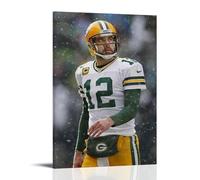 TJLTXV Aaron RodgersPoster artistico impermeabile ad alta definizione per cucina, bagno, dormitorio, facile da installare, decorazione multi scena, 50 x 75 cm, stile cornice