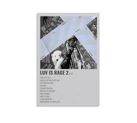 TJLTXV Lil Uzi Vert Luv Is Rage 2Artistic Poster impermeabile ad alta definizione per cucina, bagno, dormitorio, senza foratura, facile da installare, decorazione multi scena, 30 x 45 cm, senza