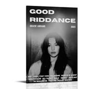 TJLTXV Poster artistico, impermeabile, ad alta definizione, con scritta "Good Riddance-Gracie Abrams", per cucina, bagno, dormitorio, senza foratura, facile da installare, decorazione multi scena, 50