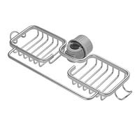 TJLVYCNB Organizer for pentole e padelle Lavello da Cucina Scolapiatti Spugna Stoccaggio Rubinetto Portasapone Spazio Alluminio Scolasapone Scaffale Cestino Organizzatore Accessori for Il Bagno