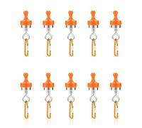 TJMWQQ Ganci magnetici con moschettone, 10 pezzi, supporto magnetico da campeggio, forti ganci magnetici, ganci magnetici resistenti, piccoli ganci magnetici portatili per baldacchino, appendere