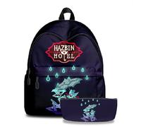 TJOS Hazbin Hotel, set di zaino con stampa animata per ragazzi e ragazze, borsa a tracolla, borse per la scuola che si scontrano (colore-18), Colore: 18., set borsa
