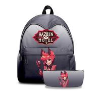 TJOS Hazbin Hotel, set di zaino con stampa animata per ragazzi e ragazze, borsa a tracolla, borse per la scuola che si scontrano (colore-14), Colore: 14., set borsa