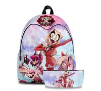 TJOS Hazbin Hotel, set di zaino con stampa animata per ragazzi e ragazze, borsa a tracolla, borse per la scuola che si scontrano (colore-16), Colore: 16., set borsa