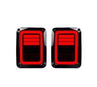 TjOta Luci Posteriori Per Jeep Per Wrangler 2007-2017 JK Per JKU Con Break Back Up Light Reverse Turn Segnale Parcheggio Gruppo Lampada Luci Posteriori LED Lente Fumo Fanali Posteriori(E*u Version)