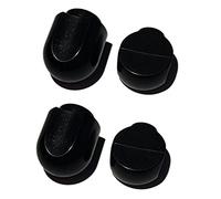 TJPoto Set di 4 manopole di ricambio per miscelatore con leva di bloccaggio in plastica, colore nero, per mixer KitchenAid
