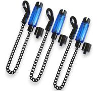 TJR Tackle Mag Pro - 3 bobine con clip magnetica per indicatore di abboccata e catena corta da 14 cm, per segnalatori di abboccata da pesca (blu traslucido)
