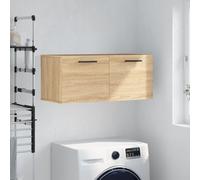 TJROO Armadietto a Muro Mobiletto Portaoggetti Mobili per Interni per Camera da Letto Soggiorno o a Qualsiasi Altro Spazio Abitativo Design Minimalista Rovere Sonoma 80x36,5x35 cm