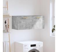 TJROO Armadietto a Muro Mobili per Interni Mobiletto Portaoggetti per Soggiorno Camera da Letto o a Qualsiasi Altro Spazio Abitativo Design Minimalista Grigio Cemento 80x36,5x35 cm