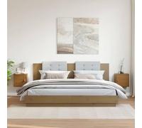 TJROO Armadio a Parete Mobile Galleggiante 2 pz Arredamento D'interni Armadietto Portaoggetti per Soggiorno Camera da Letto o Cucina Design Elegante e Moderno Marrone Scuro 31,5x30x30 cm