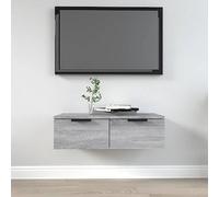 TJROO Armadio a Parete Mobile Galleggiante Multifunzionale Armadietto Portaoggetti Arredamento D'interni per Soggiorno Camera da Letto o Cucina Design Elegante e Moderno Grigio Sonoma 68x30x20 cm