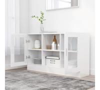 TJROO Armadio da Cucina Mobiletto Ingresso Armadietto Multiuso Credenza Minimalista 120x30,5x70 cm bianco lucido Legno multistrato