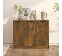 TJROO Credenza con Ante 90,5x30x70 cm Mobiletto Ingresso Armadietto Multiuso Mobile Contenitore Armadietto con Ante Mobiletto da Salotto Mobile da Salotto Mobile Alto Legno Multistrato Rovere Fumo